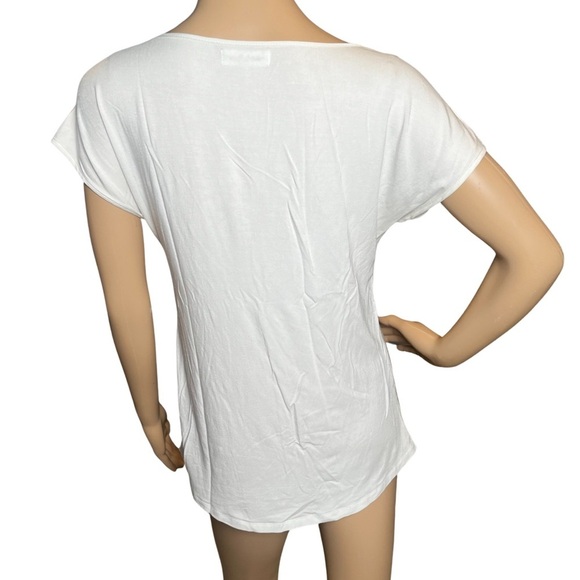 Calvin Klein Women's Size Small Tunic Beige Gold Sequin Cotton Blend Crew Neck - Picture 6 of 9